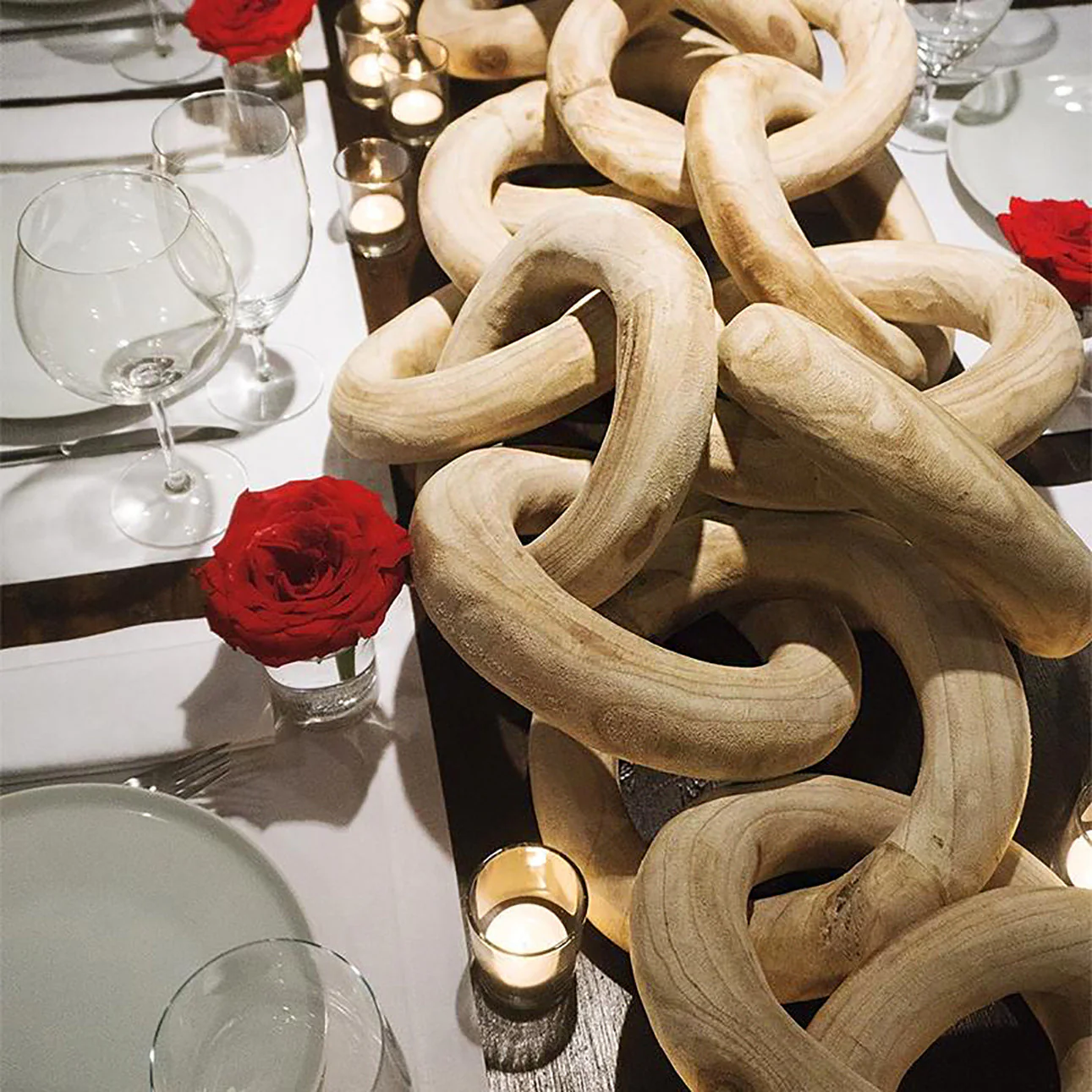 Wood Chain, 5 Link By Gold Leaf - Image 11