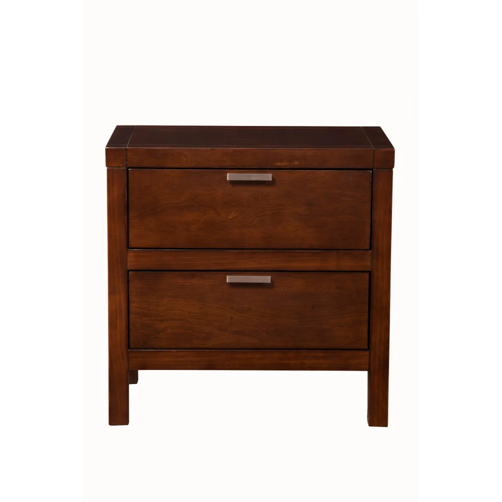 Wood Nightstand, Brown By Benzara