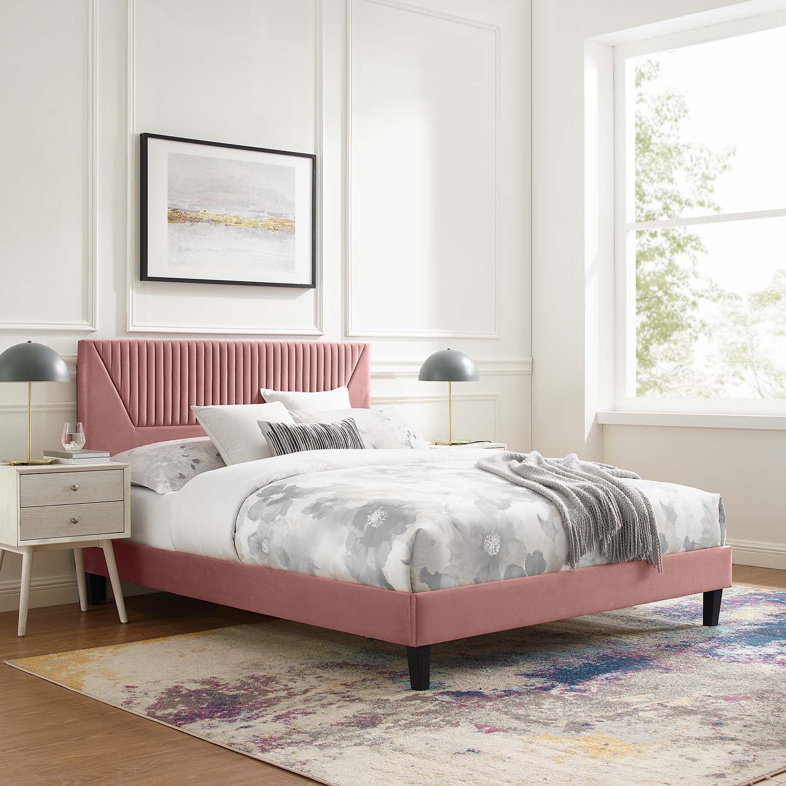 Yasmine Channel Tufted Performance Velvet Full Platform Bed By Modway - MOD-7000 - Image 16