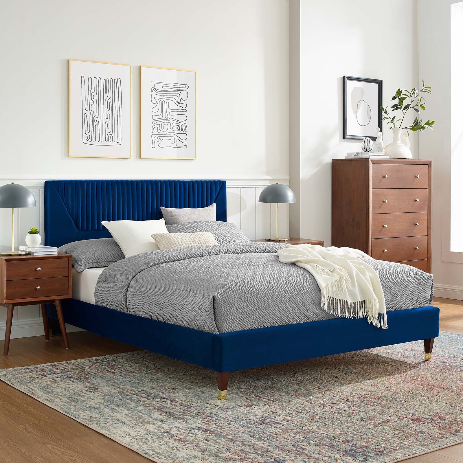 Yasmine Channel Tufted Performance Velvet Twin Platform Bed By Modway - MOD-6984 - Image 24