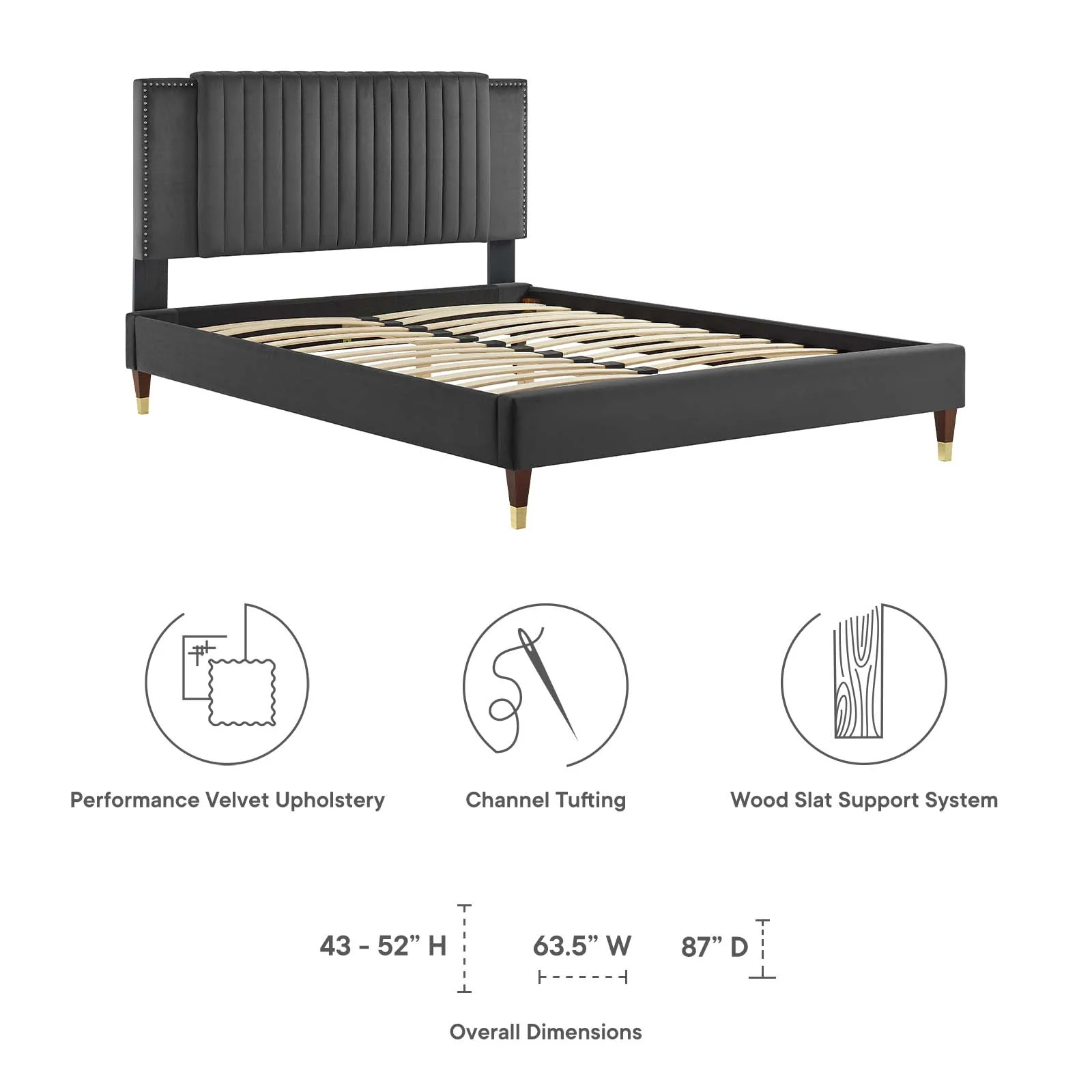 Zahra Channel Tufted Performance Velvet Full Platform Bed By Modway - MOD-6994 - Image 7