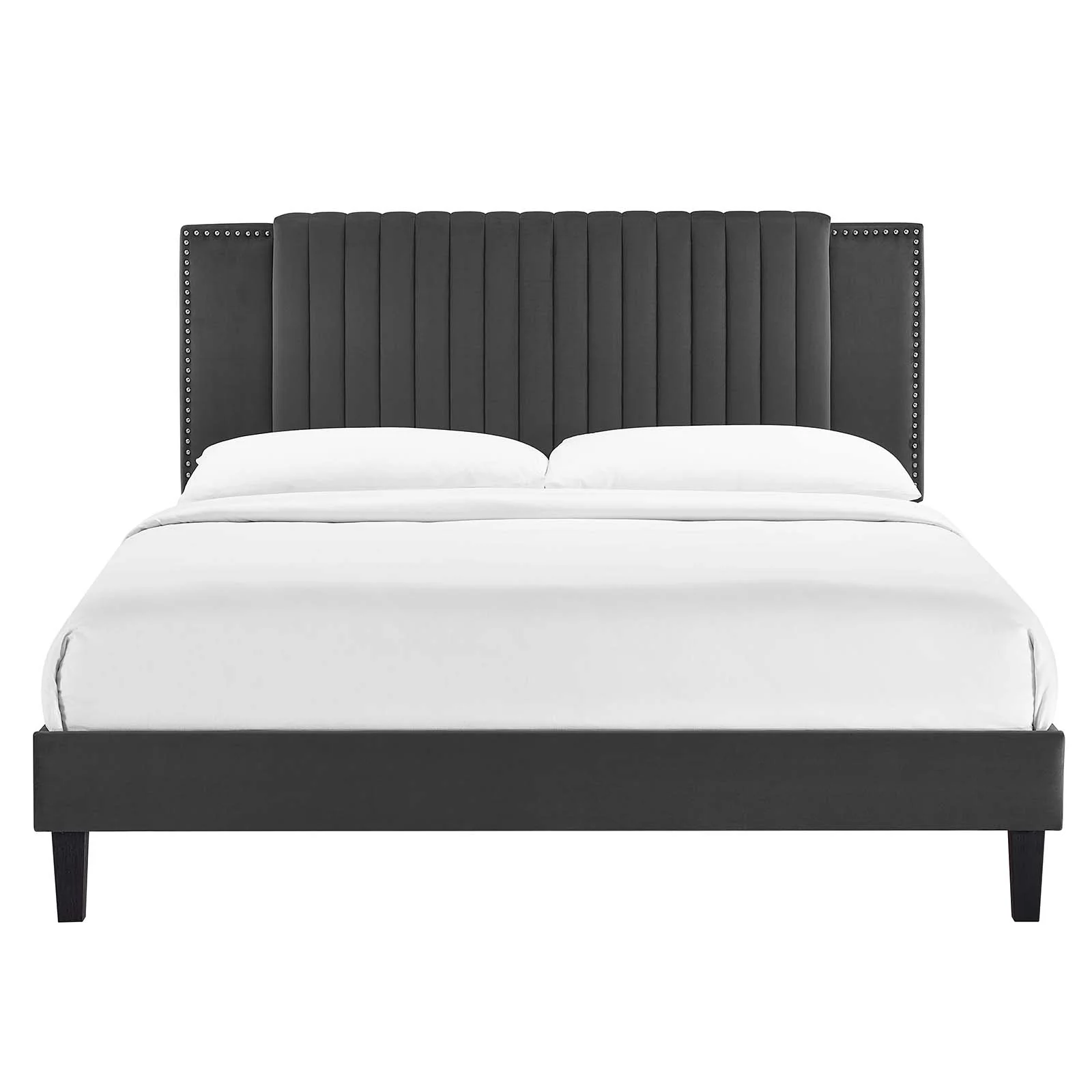 Zahra Channel Tufted Performance Velvet Queen Platform Bed By Modway - MOD-6974 - Image 4