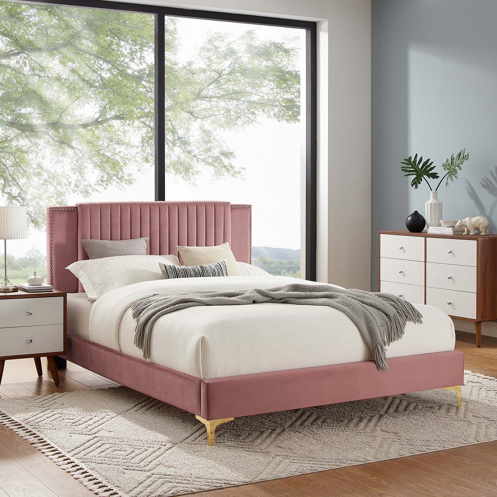 Zahra Channel Tufted Performance Velvet Twin Platform Bed By Modway - MOD-6990 - Image 16
