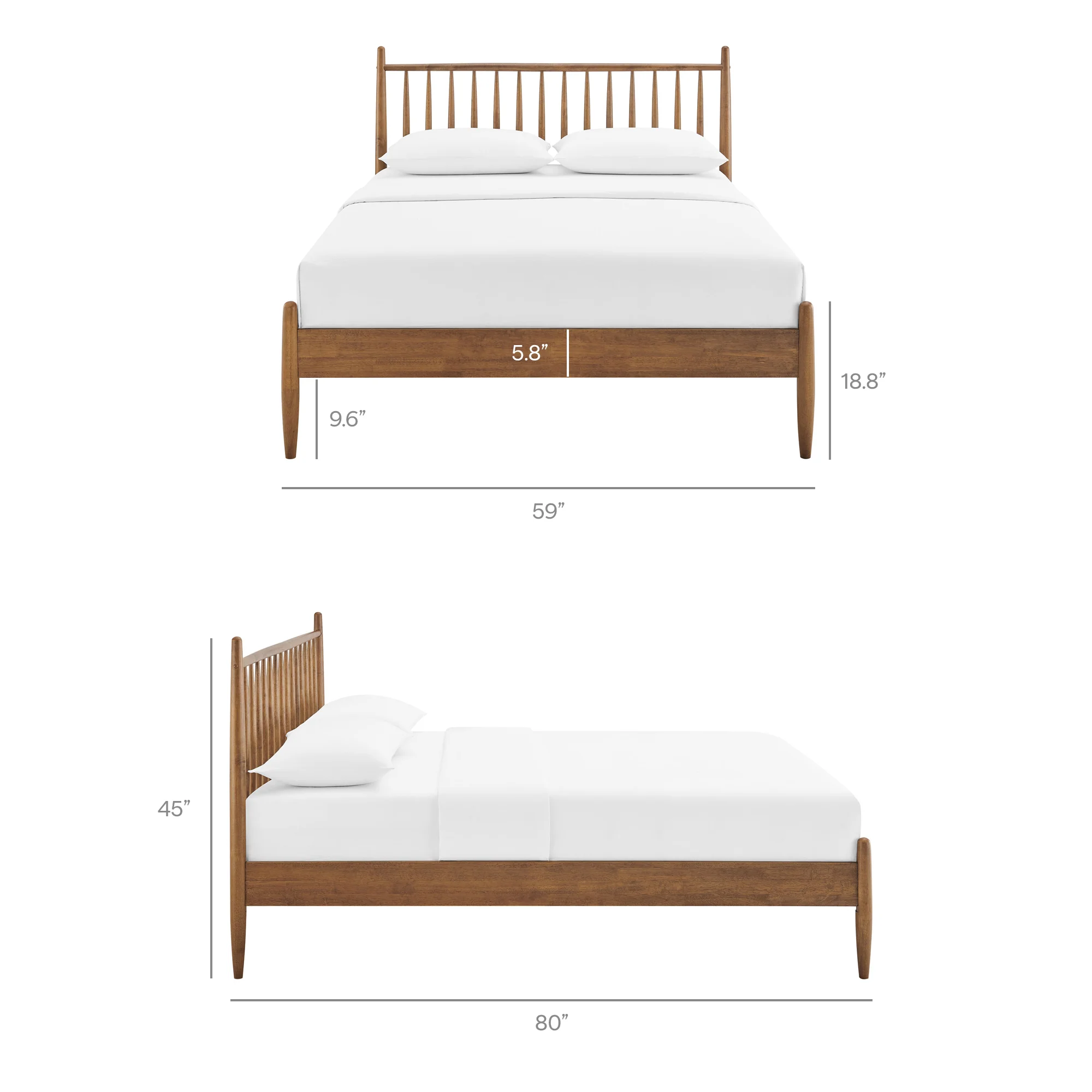 Zane Full Size Spindle Bed Frame by Modway - Image 26